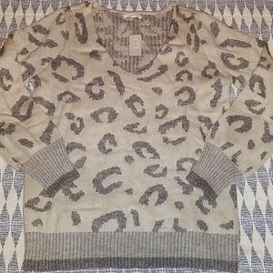 Maurice's Leopard Cat Print Sweater M